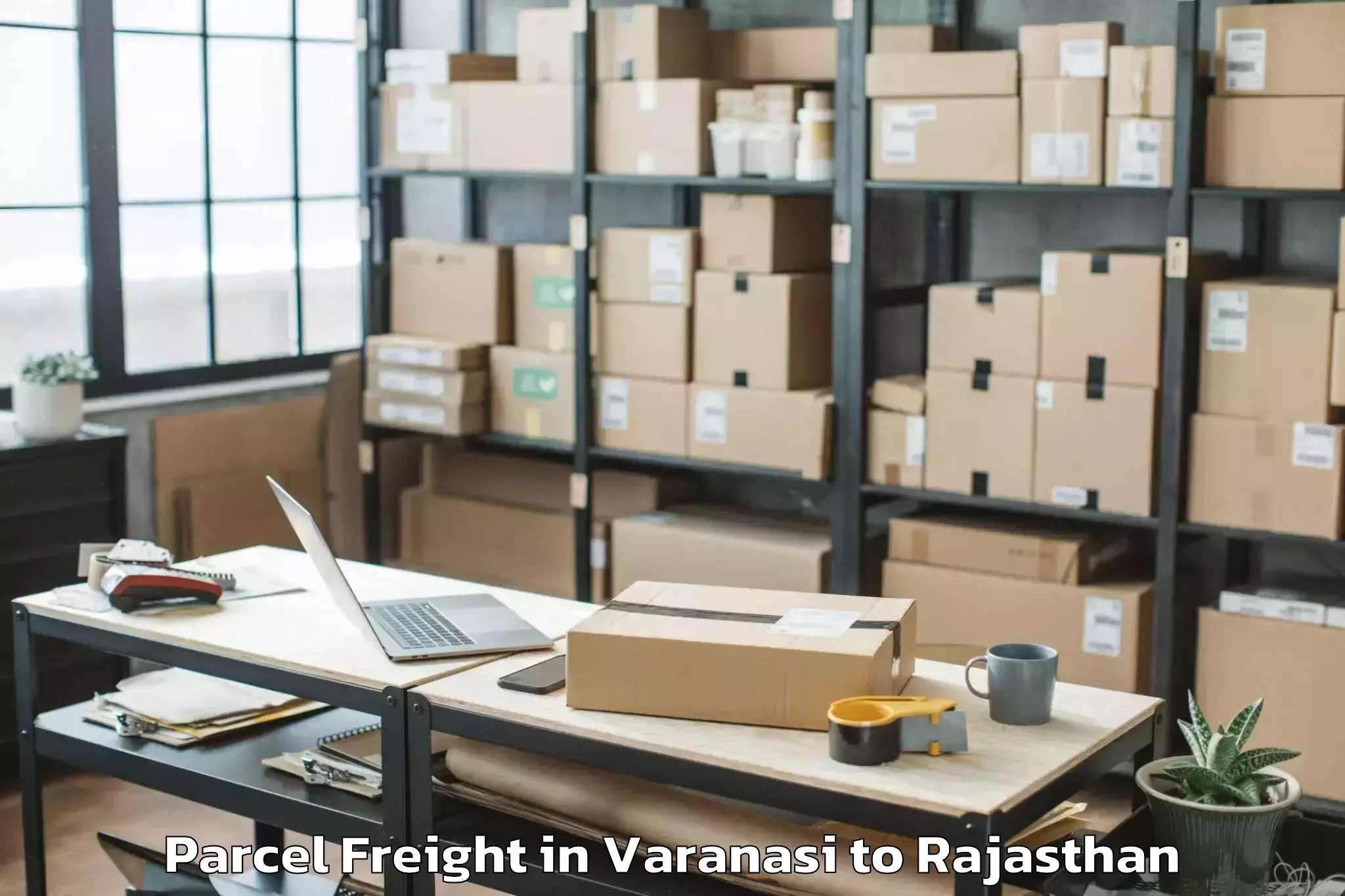 Book Your Varanasi to Samdari Parcel Freight Today